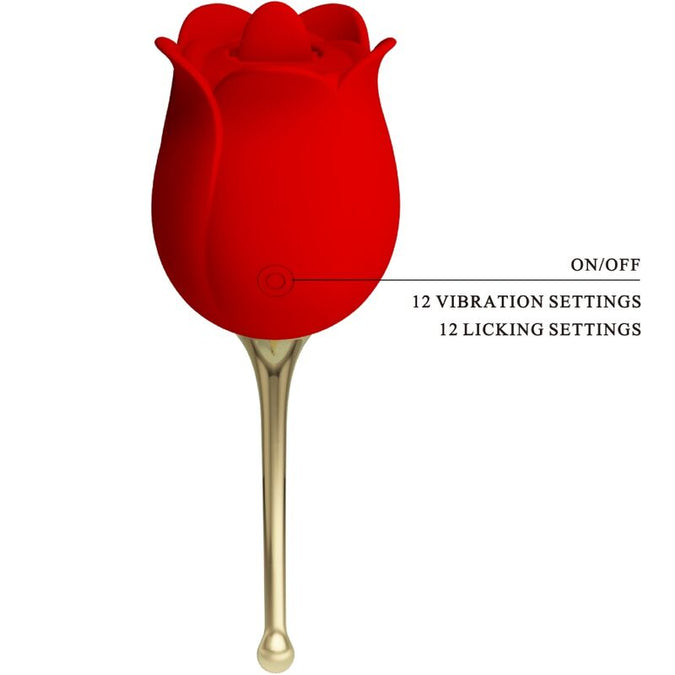 Pretty Love – Rose Lover Rose Klitoris-Stimulator 12 Vibrations Rot