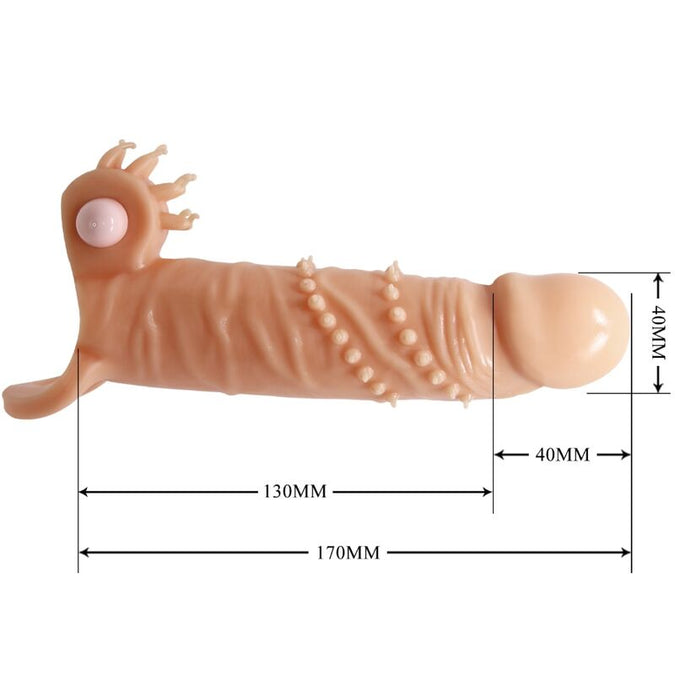 PRETTY LOVE - CONNOR PENIS SLEEVE + CLITORISSTIMULATOR HUIDSKLEUR