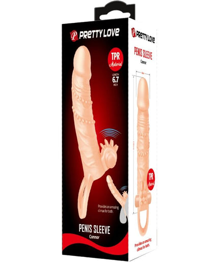 PRETTY LOVE - CONNOR PENIS SLEEVE + CLITORIS STIMULATOR FLESH