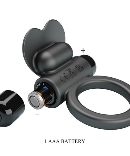 PRETTY LOVE - DEBONAIRE VIBRATING RING RABBIT 10 VIBRATIONS BLACK