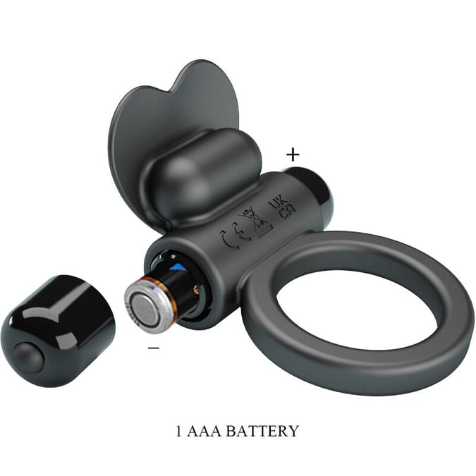 PRETTY LOVE - DEBONAIRE VIBRATING RING RABBIT 10 VIBRATIONS BLACK