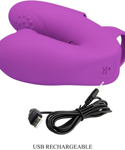 PRETTY LOVE - ATHENA FINGER VIBRATOR WITH CLITORIS STIMULATOR PURPLE