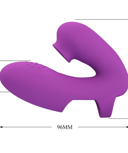 PRETTY LOVE - ATHENA FINGER VIBRATOR WITH CLITORIS STIMULATOR PURPLE