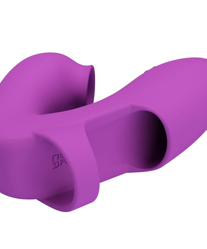 PRETTY LOVE - ATHENA FINGER VIBRATOR WITH CLITORIS STIMULATOR PURPLE