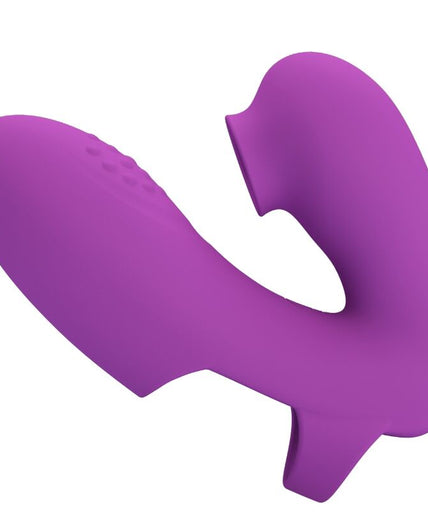 PRETTY LOVE - ATHENA FINGER VIBRATOR WITH CLITORIS STIMULATOR PURPLE