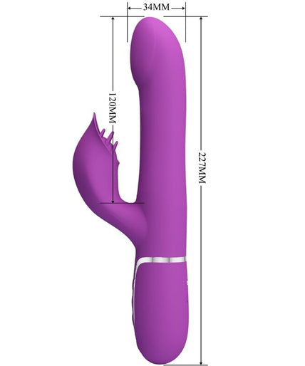 PRETTY LOVE - 4 IN 1 MULTIFUNCTION VIBRATOR & STIMULATOR PURPLE