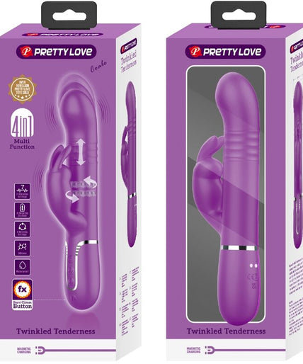 PRETTY LOVE - COALE 4 IN 1 MULTIFUNCTION RABBIT VIBRATOR PURPLE