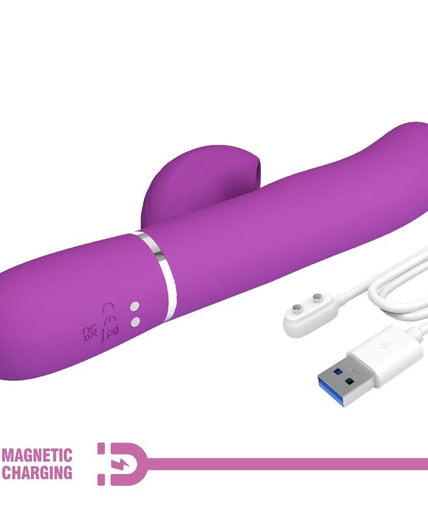 PRETTY LOVE - PERLITA 3 IN 1 MULTIFUNCTION RABBIT VIBRATOR PURPLE