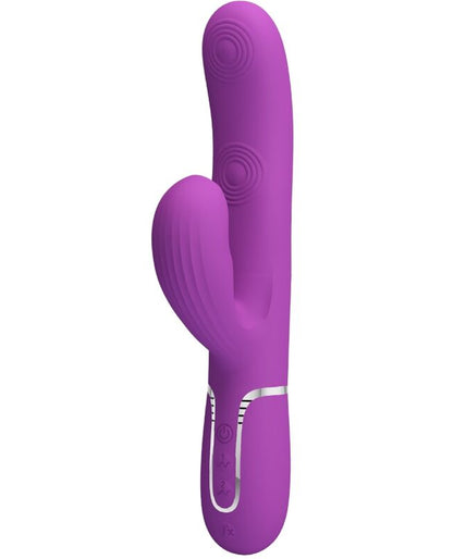 PRETTY LOVE - PERLITA 3 IN 1 MULTIFUNCTION RABBIT VIBRATOR PURPLE