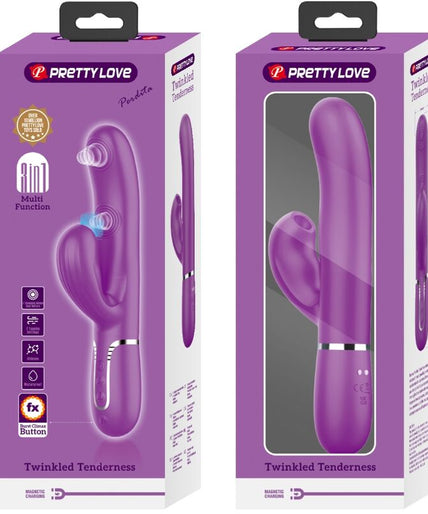 PRETTY LOVE - PERLITA 3 IN 1 MULTIFUNCTION RABBIT VIBRATOR PURPLE
