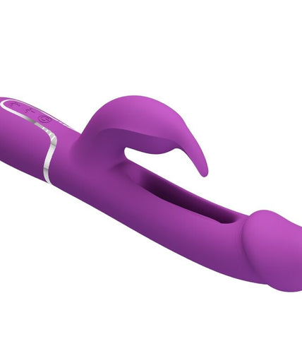 PRETTY LOVE - KAMPAS 3 IN 1 MULTIFUNCTION RABBIT VIBRATOR PURPLE