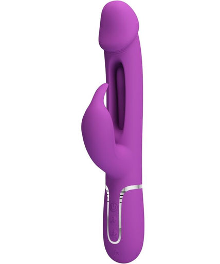 PRETTY LOVE - KAMPAS 3 IN 1 MULTIFUNCTION RABBIT VIBRATOR PURPLE