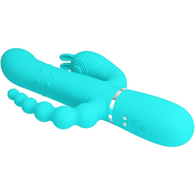 Pretty Love – Cammy 4-in-1 Multifunctionele Driepoot Konijnenvibrator Blauw