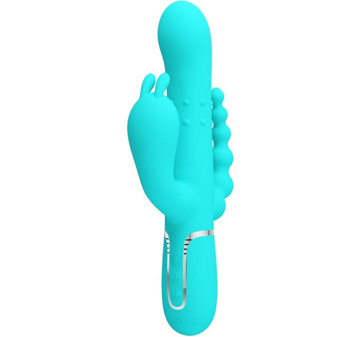Pretty Love – Cammy 4-in-1 Multifunctionele Driepoot Konijnenvibrator Blauw