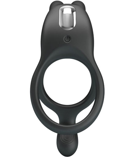 PRETTY LOVE - SETH DOUBLE VIBRATING RING RABBIT 7 VIBRATIONS BLACK