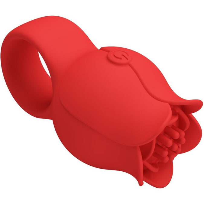 Pretty Love – Jae Rozenvormige Vinger Vibrator 10 Vibraties Rood