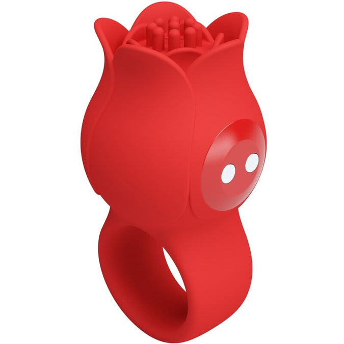 Pretty Love – Jae Rozenvormige Vinger Vibrator 10 Vibraties Rood