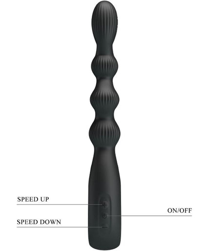 Pretty Love – Federer Anale Vibrator 12 Vibraties Zwart