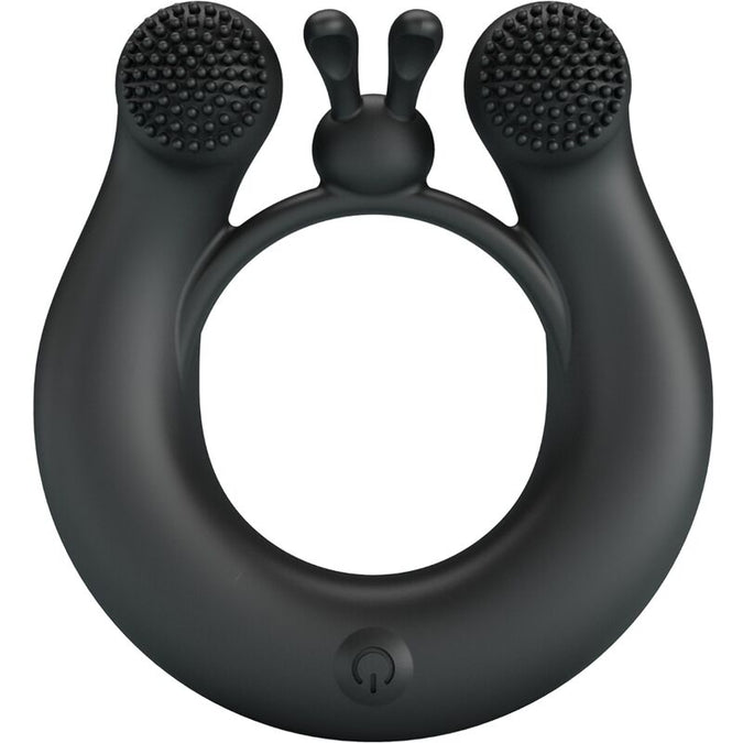 PRETTY LOVE - DAHLIA VIBRERENDE RING + CLITORISSTIMULATOR 12 TRILLINGEN ZWART