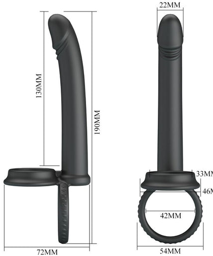 PRETTY LOVE - DILLION DOUBLE PENETRATION DOUBLE COCK RING BLACK
