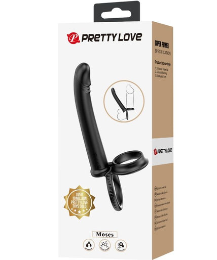 PRETTY LOVE - DILLION DOUBLE PENETRATION DOUBLE COCK RING BLACK
