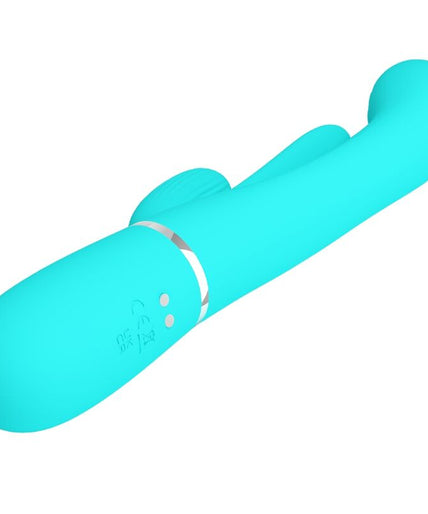 PRETTY LOVE - SHANIA TRIPLE RABBIT MULTIFUNCTION VIBRATOR 3 IN 1 BLUE