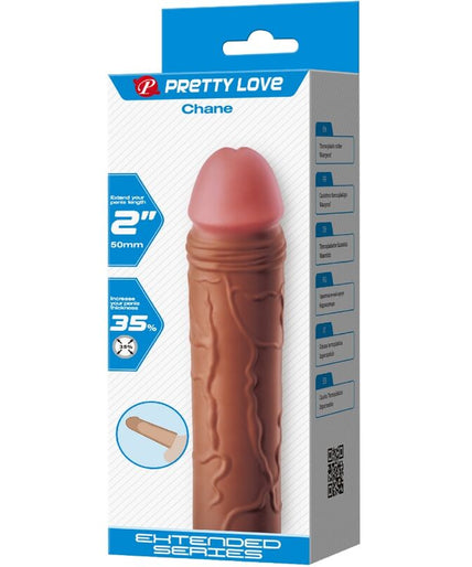 PRETTY LOVE - CHANE PENIS SLEEVE WITH 5 CM EXTENSION MULATTO