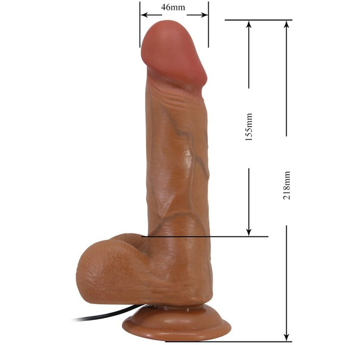 BAILE - BAHAMUT REALISTISCHE VIBRATOR 21.8 CM HUIDSKLEUR AFSTANDSBEDIENING