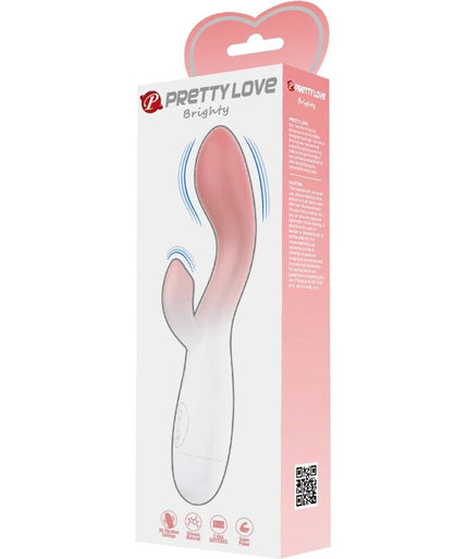 PRETTY LOVE - BRIGHTY G-SPOT VIBRATOR + CLITORIS STIMULATOR 30 VIBRATIONS PINK