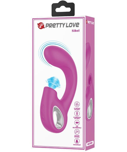 PRETTY LOVE - SIBEL SIBEL G-SPOT VIBRATOR + CLITORIS STIMULATOR 10 VIBRATIONS PURPLE