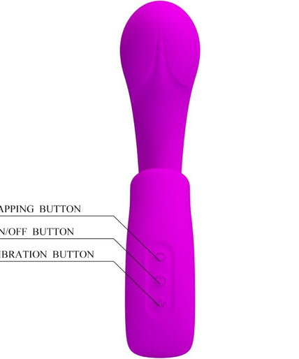PRETTY LOVE - SIBEL SIBEL G-SPOT VIBRATOR + CLITORIS STIMULATOR 10 VIBRATIONS PURPLE