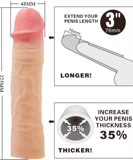 Pretty Love – Chelsea Penis Sleeve With 7.6 Cm Extension Flesh
