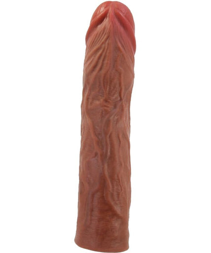 PRETTY LOVE - DEREK PENIS SLEEVE WITH 7.6 CM EXTENSION MULATTO