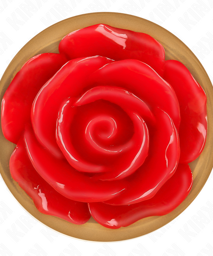 KINK - PINK GOLD ANAL PLUG WITH RED ROSE L
