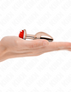 Kink – Analplug in Pink Gold mit roter Rose S