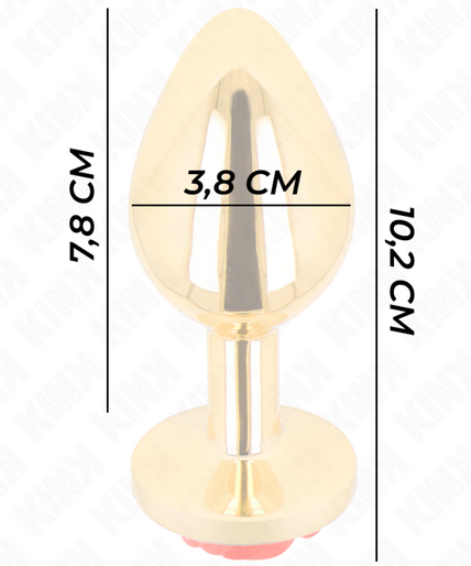 KINK - PLUG ANAL GOLD ROSE RED SIZE L