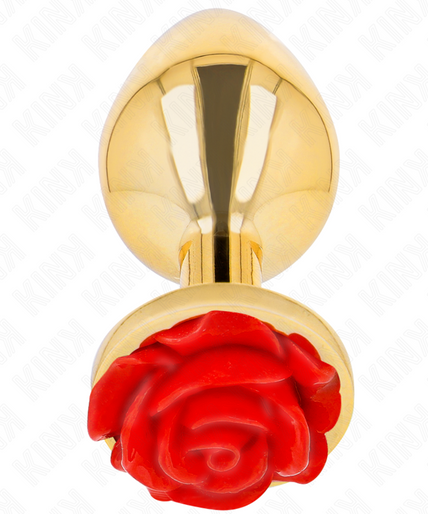 KINK - PLUG ANAL GOLD ROSE RED SIZE L