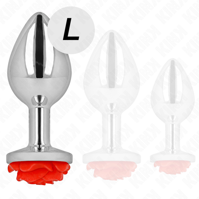 KINK - PLUG ANAL ROSE RED SIZE L
