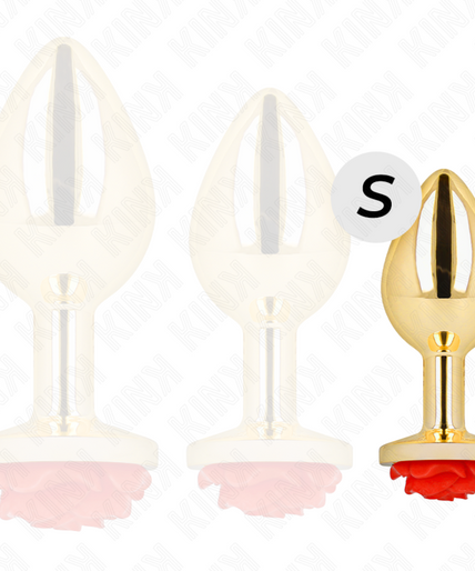 KINK - PLUG ANAL GOLD ROSE RED SIZE S