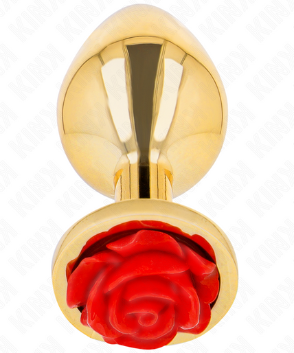 KINK - PLUG ANAL GOLD ROSE RED SIZE M