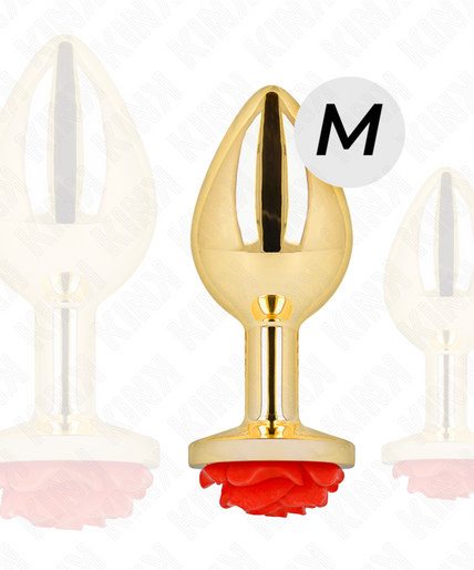 KINK - PLUG ANAL GOLD ROSE RED SIZE M