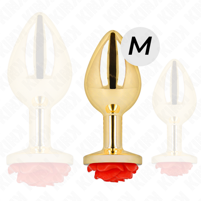 KINK - PLUG ANAAL GOUD ROODROZE MAAT M