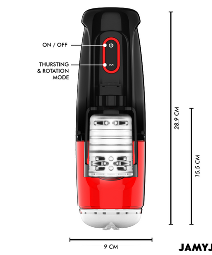 JAMYJOB - STORM AUTOMATIC VAGINA MASTURBATOR 10 ROTATION AND THRUST MODES
