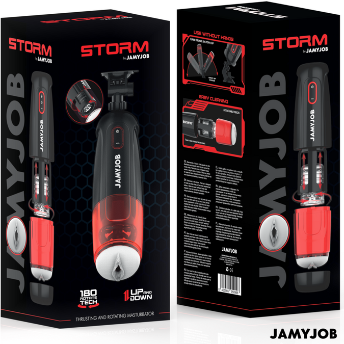 JAMYJOB - STORM AUTOMATISCHE VAGINA MASTURBATOR 10 ROTATIE- EN STOOTMODI