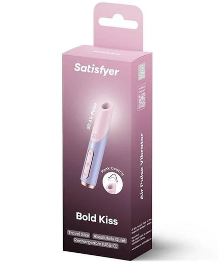 SATISFYER - BOLD KISS WAVE CLITORIS STIMULATOR PINK / VIOLET