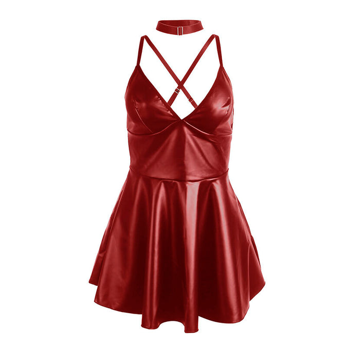 SUBBLIME - 955403 JURK MET BURGUNDY LEREN BANDJES L/XL