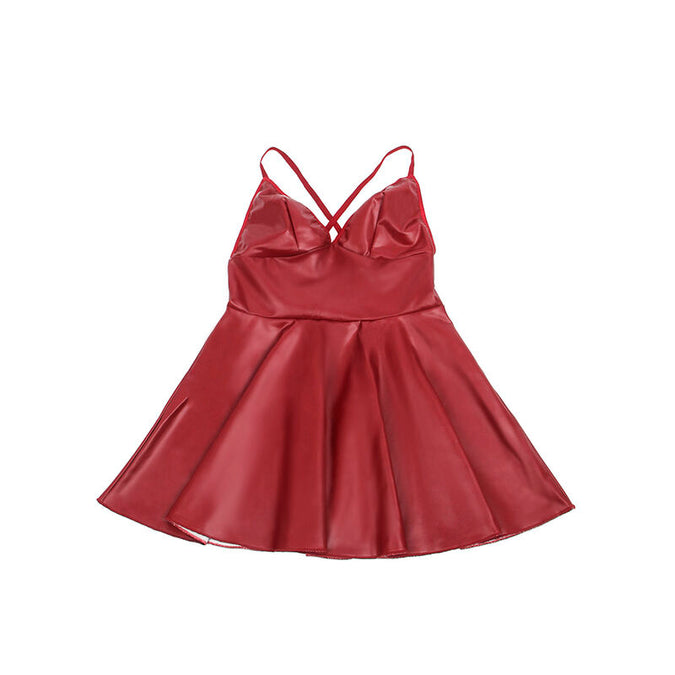 SUBBLIME - 955403 JURK MET BURGUNDY LEREN BANDJES L/XL