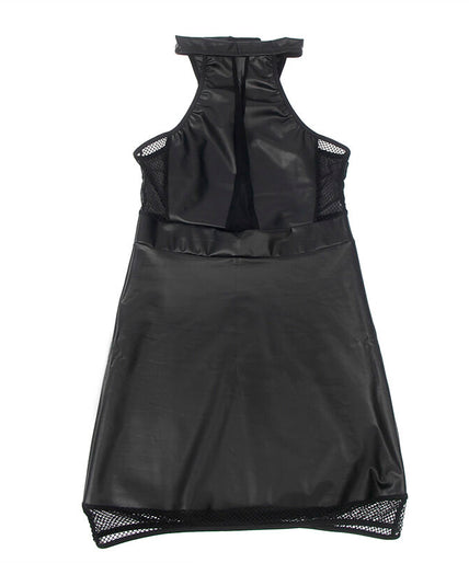 SUBBLIME - 955489 HALTER NECK DRESS WITH TRANSPARENCIES BLACK L/XL