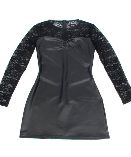 SUBBLIME - 955595 LONG SLEEVE DRESS WITH BLACK LACE S/M