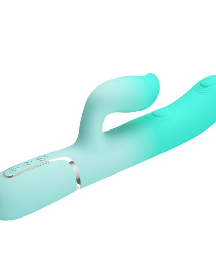 PRETTY LOVE - GIGI MULTIFUNCTION RABBIT VIBRATOR AQUA GREEN